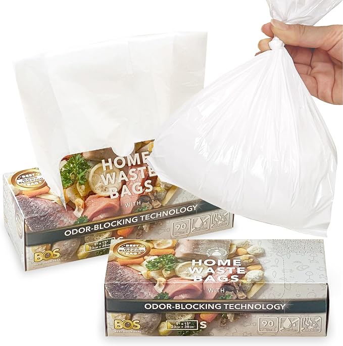 BOS Odor-Sealing Kitchen, Home & Food Small Trash Bags by BOS