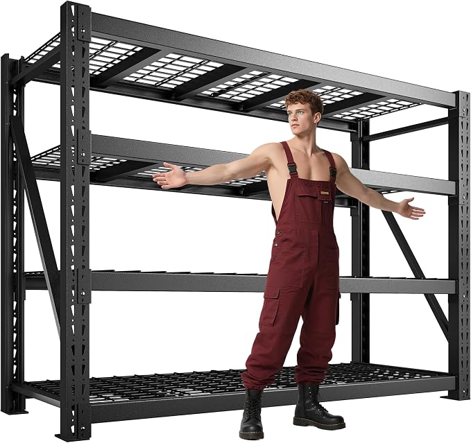 Bepatio 9400LBS Storage Shelves Heavy Duty Garage Shelving 67.6''W 4 Tier by Bepatio