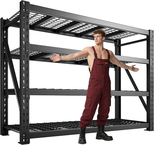 Bepatio 9400LBS Storage Shelves Heavy Duty Garage Shelving 67.6''W 4 Tier by Bepatio