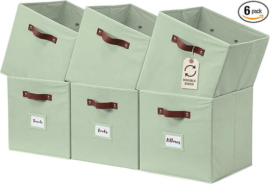 DECOMOMO Storage Cubes, Fabric Organizer Bins by DECOMOMO
