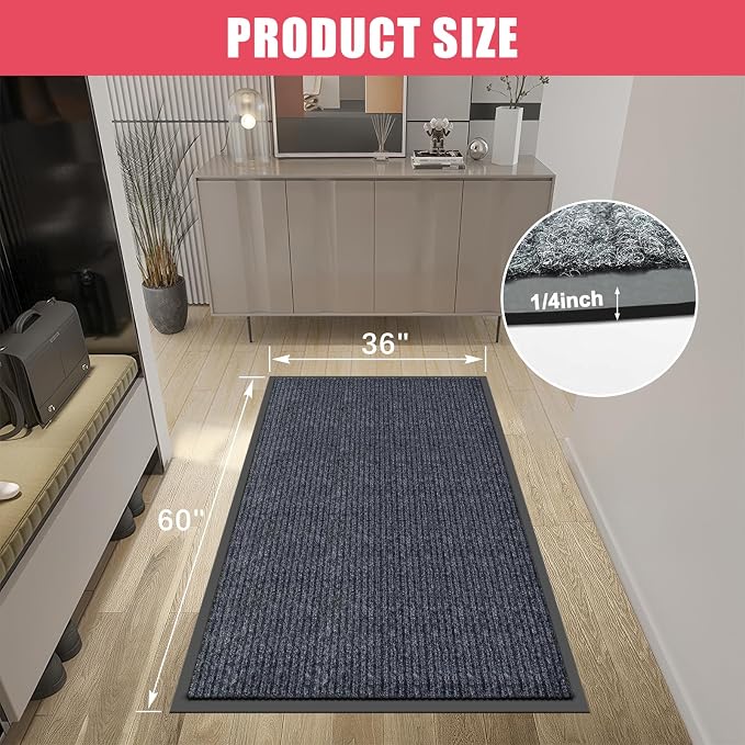 Kuyal Front Door Mat, Commercial Floor Mats Inside Outside Entrance, Heavy Duty - Image 3