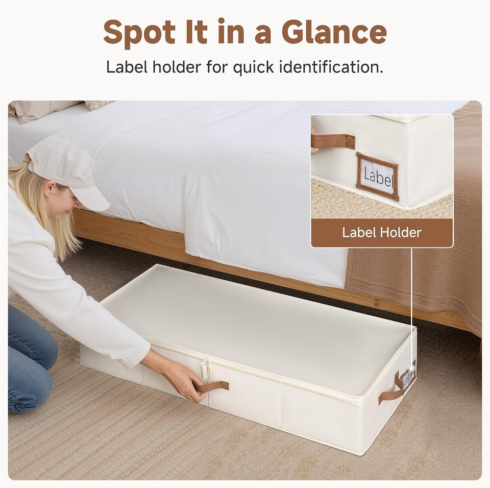 StorageWorks 7 Inch Low Profile Under Bed Clothes Storage Bins with Lids