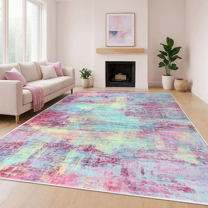 IOHOUZE Abstract Area Rugs 9x12 Ft Washable Large Rugs by iOhouze
