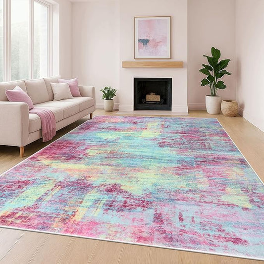IOHOUZE Abstract Area Rugs 9x12 Ft Washable Large Rugs by iOhouze