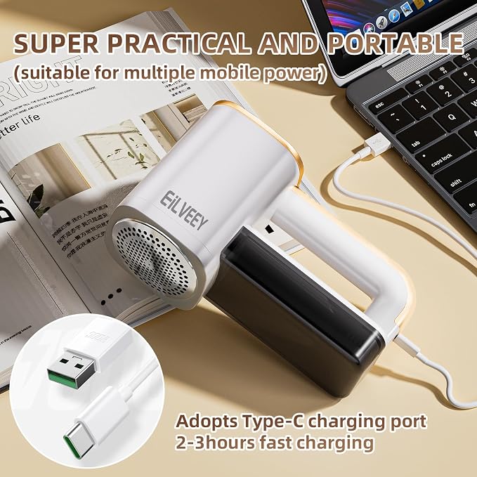 Rechargeable Lint Remover, Fabric Shaver Fuzz Remover, Sweater Shavers - Image 4