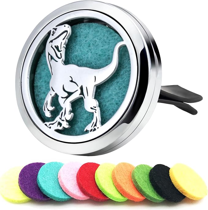 AZNECK Car Essential Oil Diffuser Vent Clip Car Diffuser Vent Clips Dinosaur by AZNECK