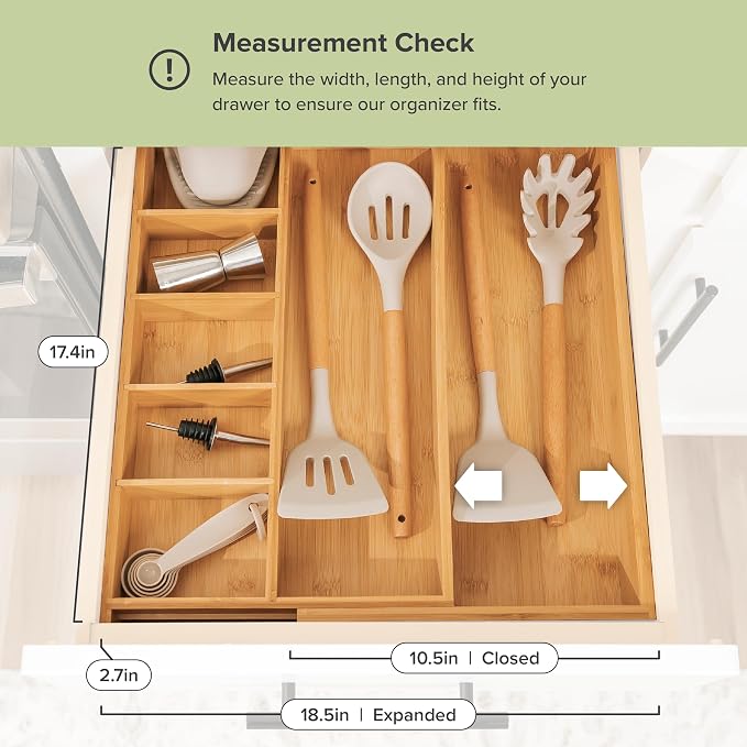 KitchenEdge Adjustable Kitchen Drawer Organizer - Image 4