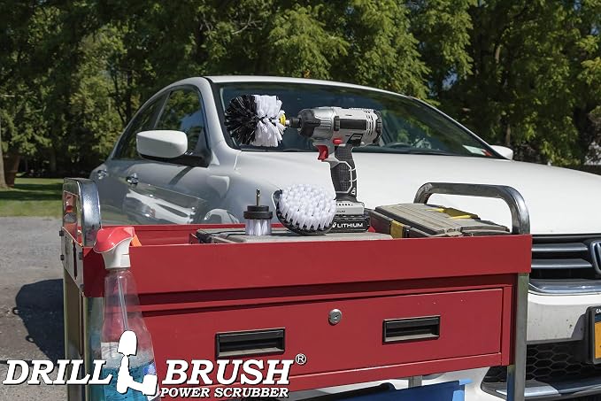 Drillbrush Car Detailing Kit | Drill Brush Set – Soft Bristle Power Scrubber - Image 8