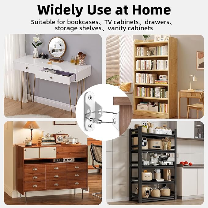 10-Pack Baby Proof Heavy Duty Furniture Anchors - Image 3