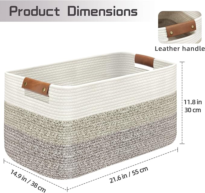 Large Collapsible Laundry Basket, Clothes Hamper - Image 2