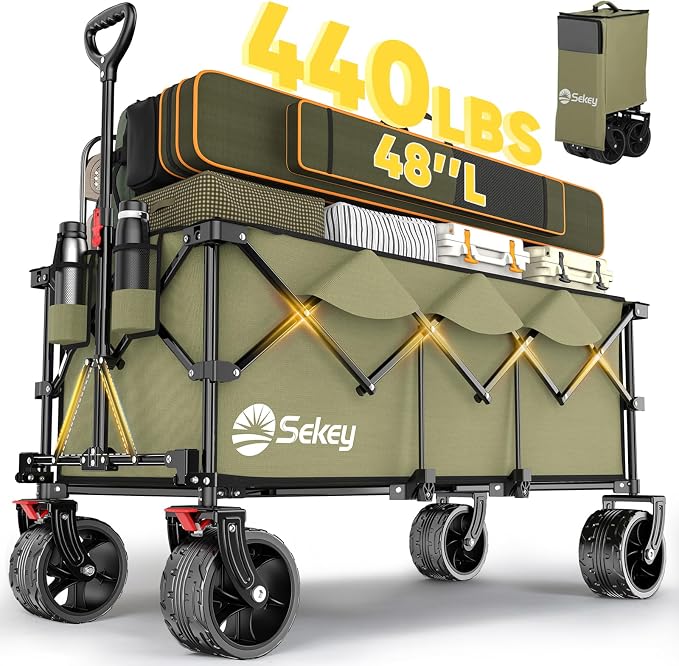 Sekey 48''L Collapsible Foldable Extended Wagon by Sekey