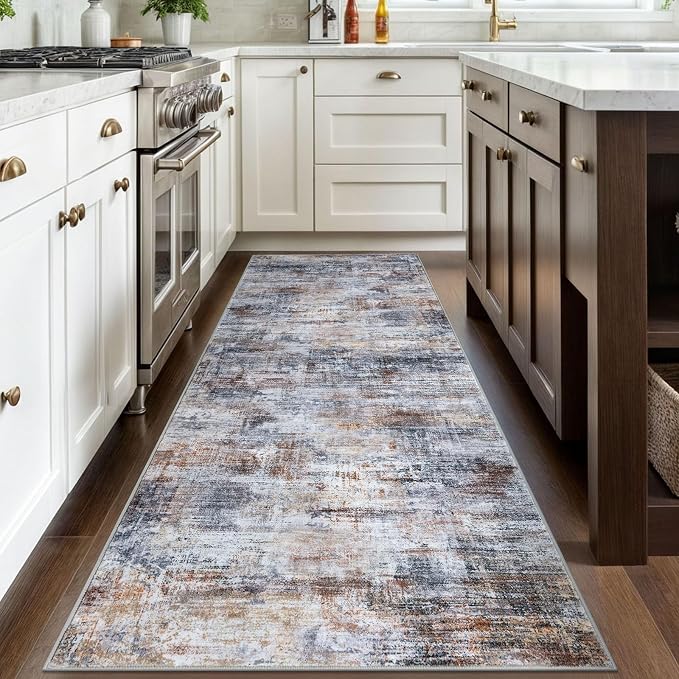 IOHOUZE Abstract Runner Rug 3x8 Ft Washable Runners - Image 2