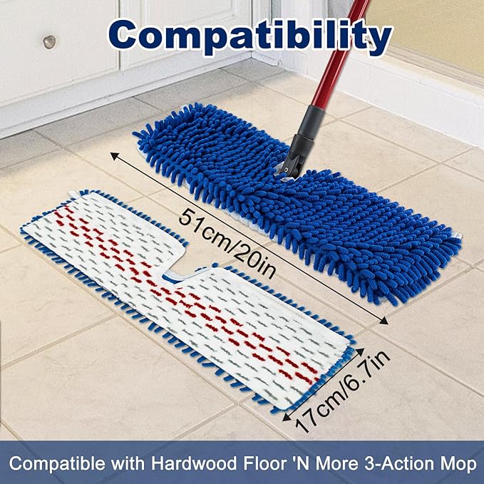 4 Pack Mop Replace Head for Ocedar Hardwood Floor'n More 3-Action Flip Mop - Image 2