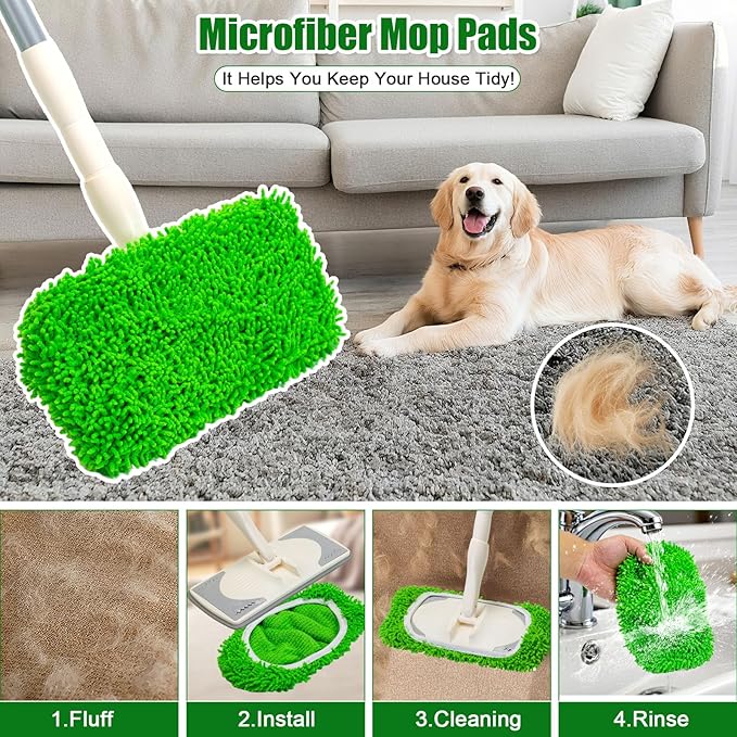 5 Pack Wet Mop Pads Refills for Swiffer Sweeper Mop Microfiber Reusable - Image 7