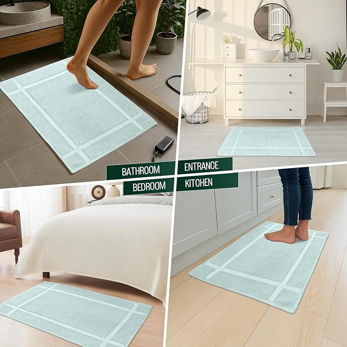 Pearl Linens Pack of 6 100% Cotton Bath Mat 20x30 inches, Soft & Absorbent - Image 7