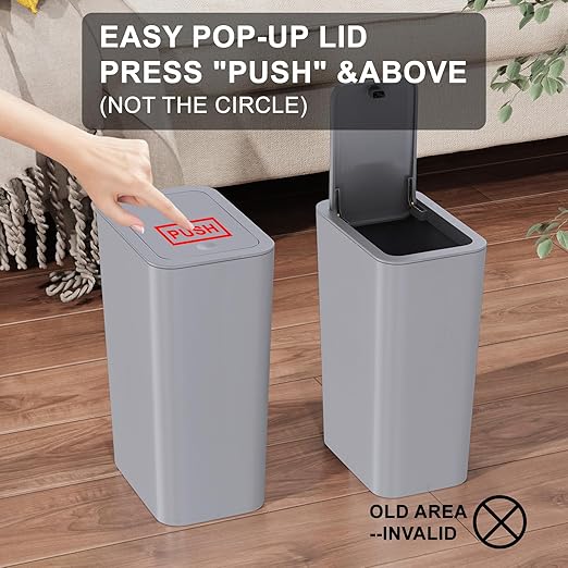 N. NETDOT Bathroom Trash Can - Image 5