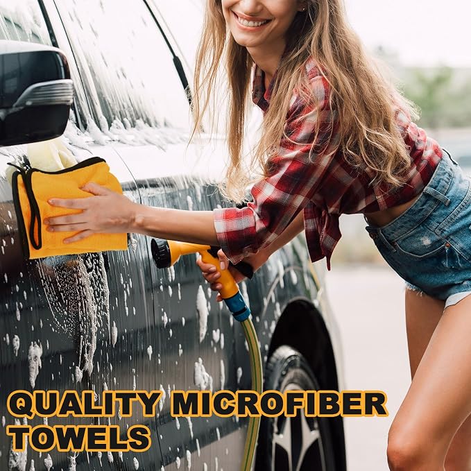 Tallew 80 Pcs Microfiber Towels 16 Inch x 16 Inch Microfiber Cloth Car Drying - Image 6