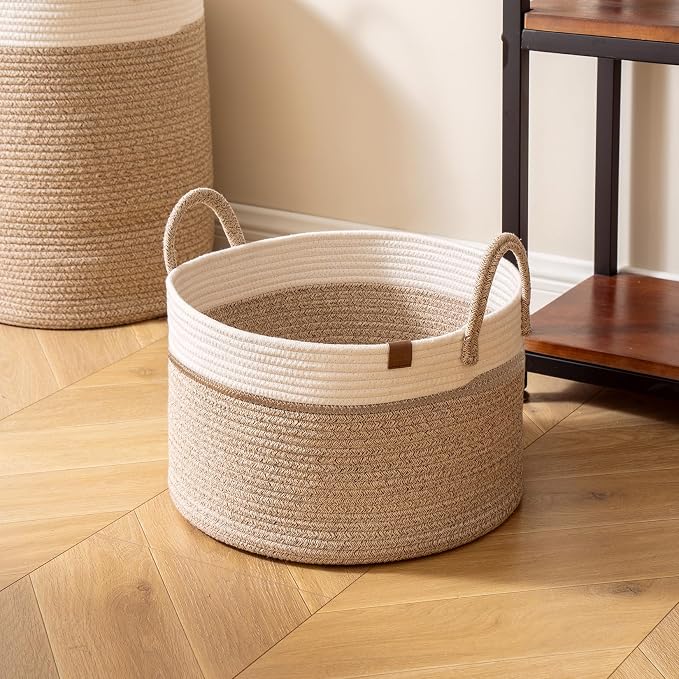 LA JOLIE MUSE Woven Basket Rope Storage Baskets - Image 8