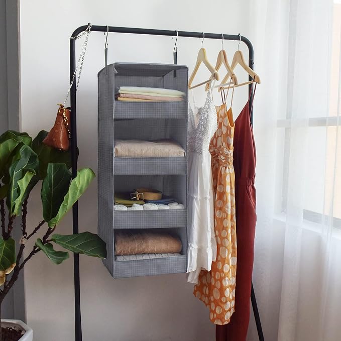 GRANNY SAYS 4-Shelf Hanging Organizer, Closet Hanging Shelves, Closet Hanging - Image 2