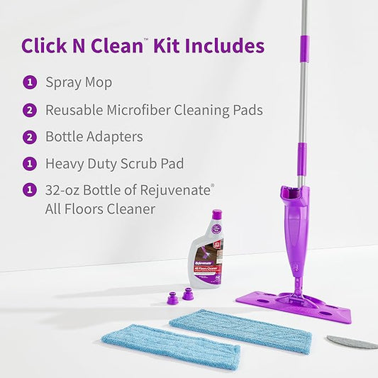 Rejuvenate Click N Clean Multi-Surface Spray Mop All-in-One Kit Cleans and - Image 2