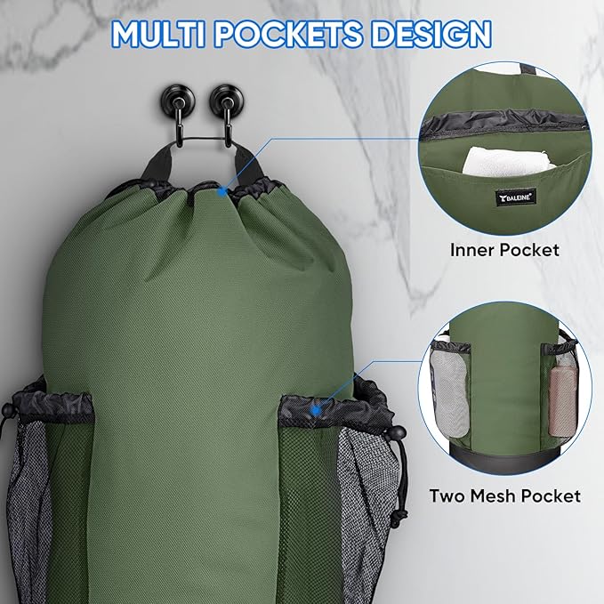 BALEINE 120L Laundry Bag Backpack, 900D Oxford Fabric Large Travel Laundry Bags - Image 3