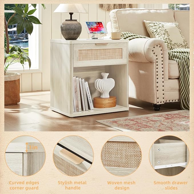 LEYAOYAO Rattan Nightstand - Image 9