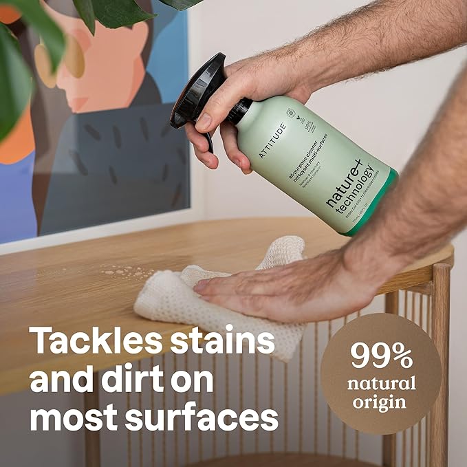 ATTITUDE All-Purpose Cleaner Spray, Natural Origin Ingredients, EWG Verified - Image 2