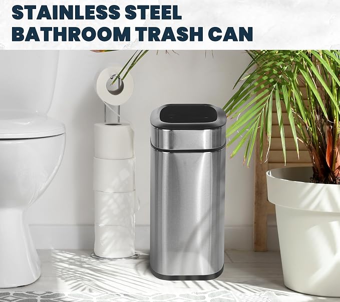 Alpine Stainless Steel Open Top Trash Can 5 Gallon - 20L Garbage Can - Image 8
