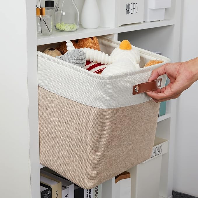 DULLEMELO Fabric Storage Cubes, 13 inch Cube Stroage Bins - Image 6