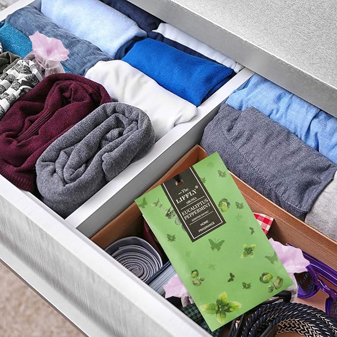 14 Packs Eucalyptus Peppermint Scented Sachets Bag fit Drawers and Closets Long - Image 3