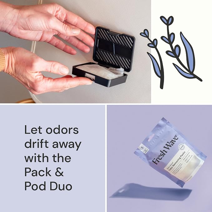 Fresh Wave Lavender Odor Eliminating & Deodorizing Packs | Bag of 6 & Fresh Pod - Image 3