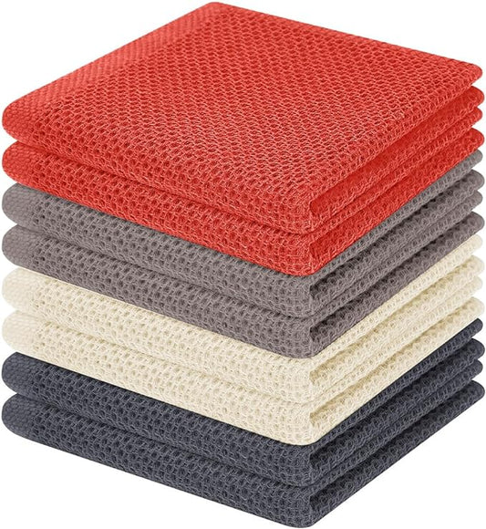 Homaxy 100% Cotton Waffle Weave Kitchen Dish Cloths, Ultra Soft Absorbent Quick by Homaxy