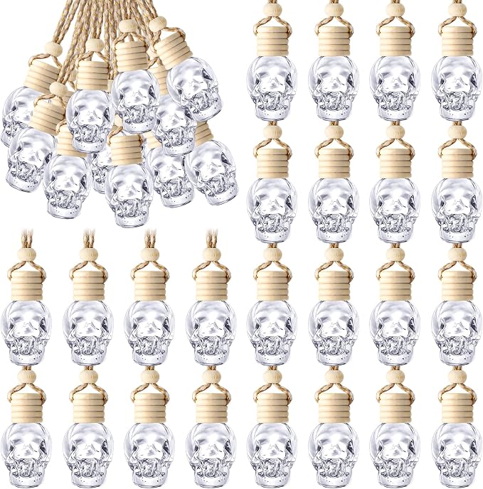 BBTO 50 Pcs Hanging Car Air Freshener Car Diffuser Bottles Empty Glass Perfume by BBTO