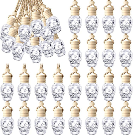 BBTO 50 Pcs Hanging Car Air Freshener Car Diffuser Bottles Empty Glass Perfume by BBTO
