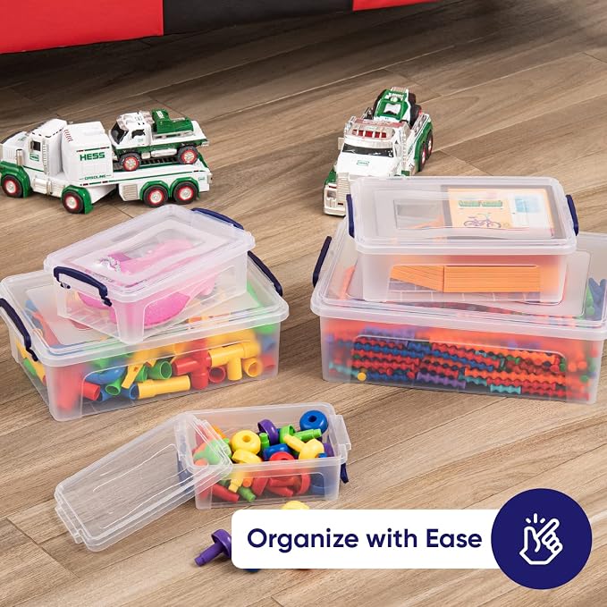 Superio Storage Bins with Lids, Stackable Totes, BPA Free, Odor Free, Organizer - Image 7