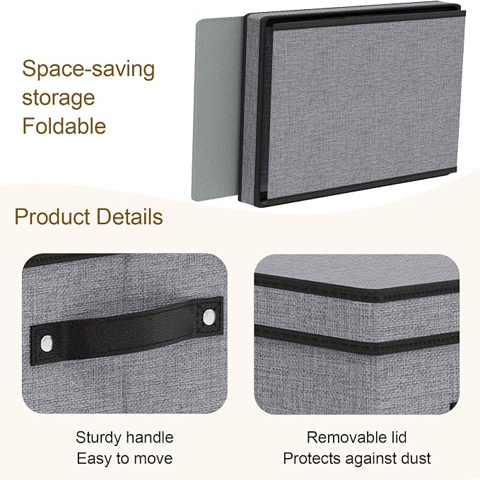 Fabric Storage Boxes, 7.1 x 9.1 x 13 Inch Baskets - Image 5