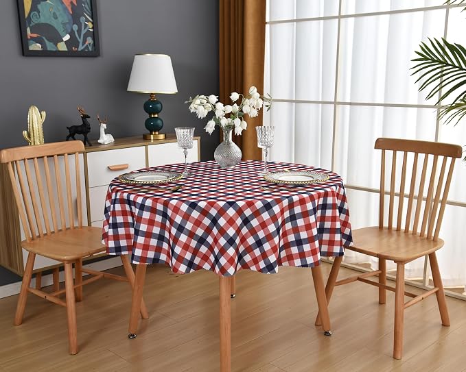 Waterproof Plaid Tablecloth Fabric - Image 4