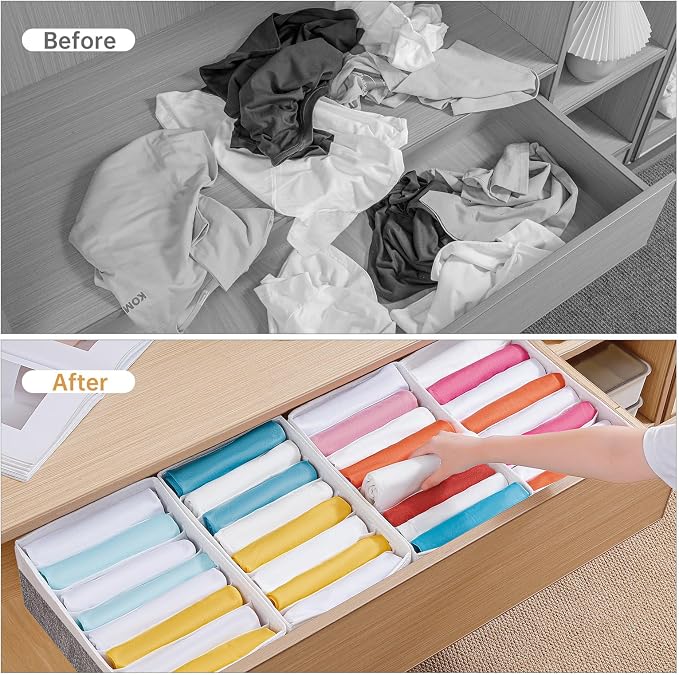 4 Packs T-shirt Drawer Organizers - Image 3