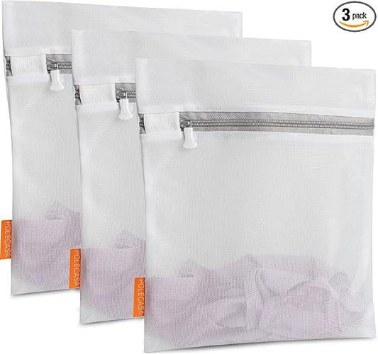 Polecasa 3Pcs 9 x 12 Inches Extra Durable Fine Mesh Laundry Bags by Polecasa