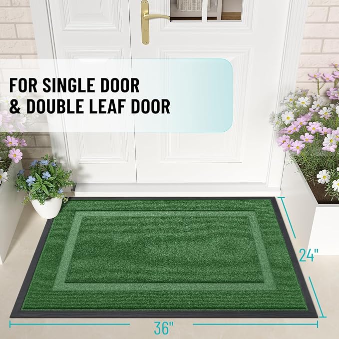 OLANLY Front Door Mat Indoor Outdoor Entrance, Waterproof All-Season, - Image 3