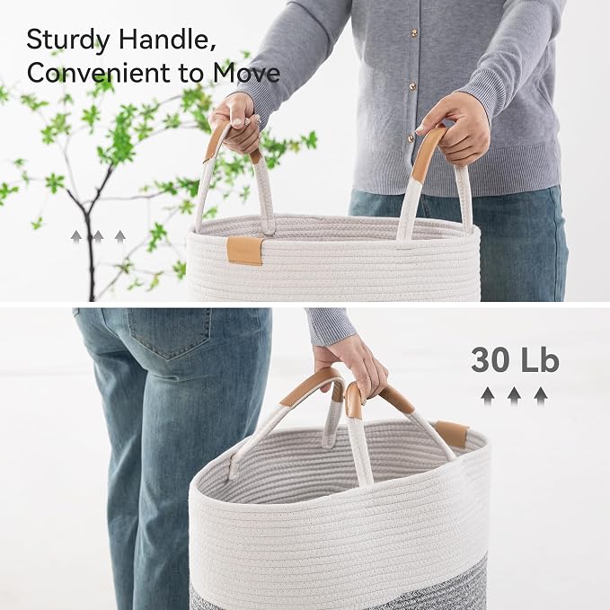 62L Striped Laundry Hamper - Image 5