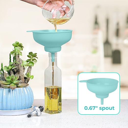 Wide Mouth Kitchen Funnel, Food Grade Plastic Cooking Canning Funnel - Image 7