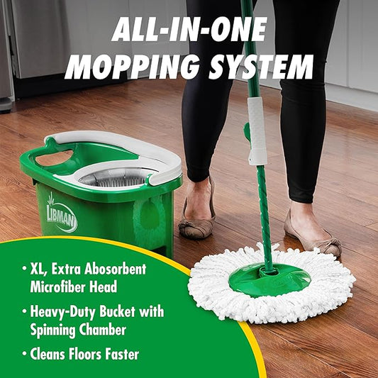 Libman Tornado Spin Mop System, Spinning Floor Mopping and Bucket - Image 2