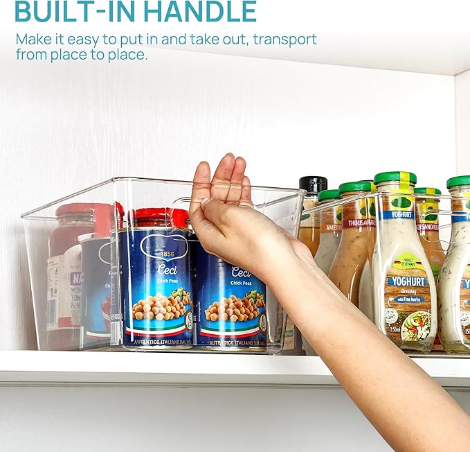 Vtopmart Clear Plastic Pantry Organizer Bins, Countertops, Freezer Organization - Image 4