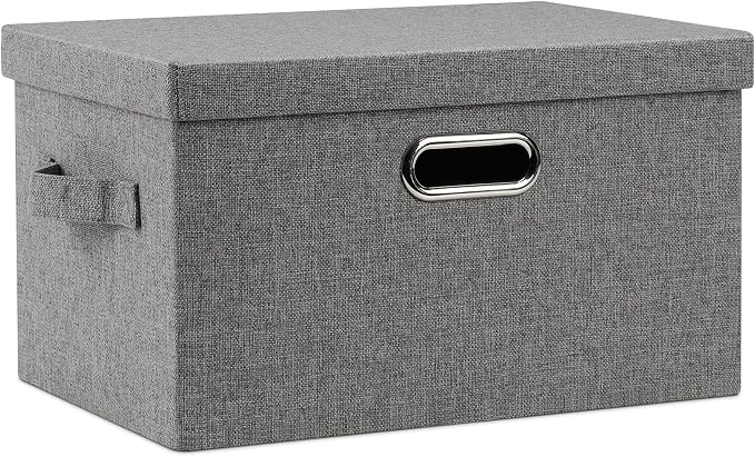 Medium 15" 21 Quart Collapsible Stackable Storage Bins by GraciadecoStorage