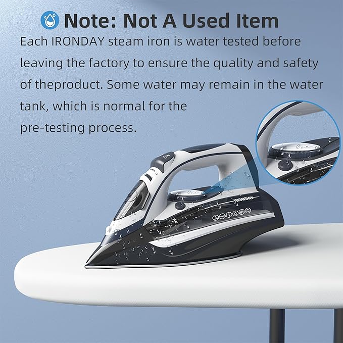 Steam Iron for Clothes Rapid Heating, 1700W Iron - Image 2