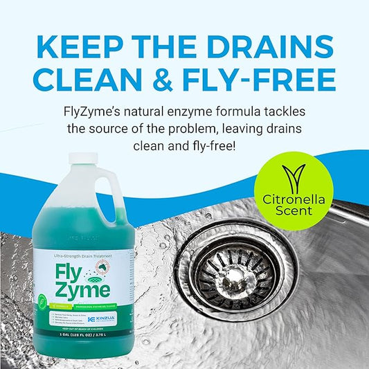 KINZUA ENVIRONMENTAL Fly-Zyme, Highly Concentrated Enzyme Drain Cleaner - Image 2
