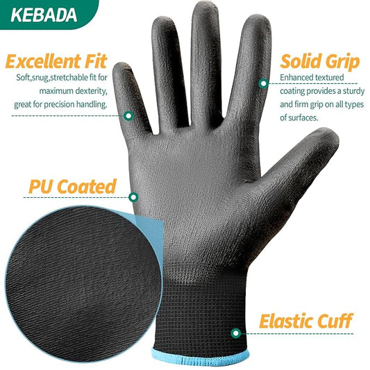 Kebada 60 Pairs Work Gloves Bulk Pack, Mens Work Gloves - Image 2