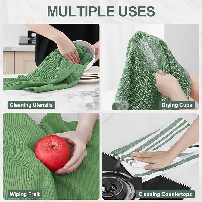 Homaxy Premium Kitchen Towels, Large Cotton 380 GSM Kitchen Hand Towels - Image 4