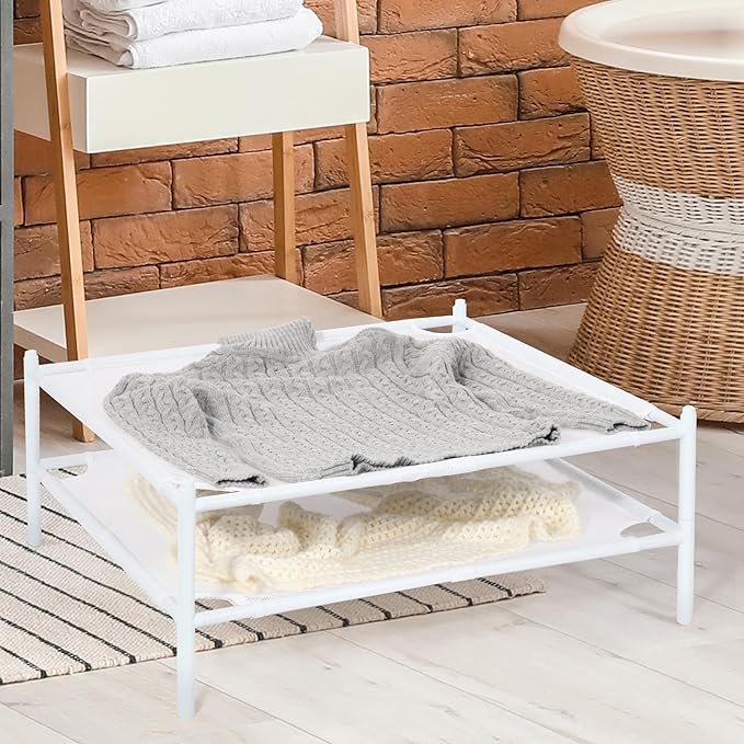 STORAGE MANIAC Sweater Drying Rack, Mesh Clothes Drying Rack, Stackable Laundry - Image 2